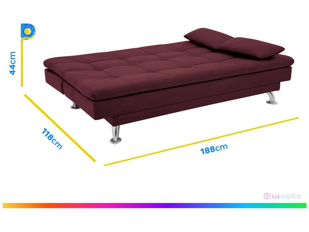 Sofá-cama Casal Reclinável Suede Linoforte Yasmin - 4