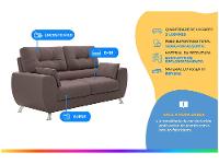 Sofá 2 Lugares Suede Amarilis Linoforte - 2