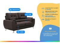 Sofá 2 Lugares Suede Amarilis Linoforte - 2