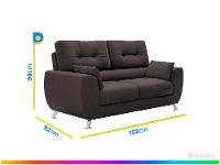 Sofá 2 Lugares Suede Amarilis Linoforte - 3