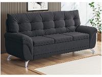 Sofá 3 Lugares Suede Atrium Linoforte - 1