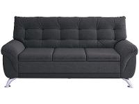 Sofá 3 Lugares Suede Atrium Linoforte - 5