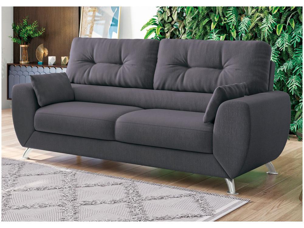 Sofá 3 Lugares Suede Amarilis Linoforte - 1