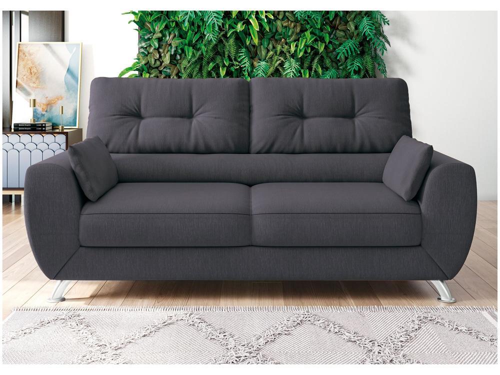 Sofá 3 Lugares Suede Amarilis Linoforte - 6