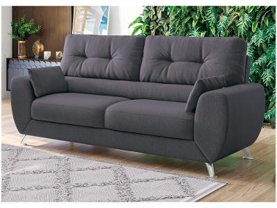 Sofá 3 Lugares Suede Amarilis Linoforte