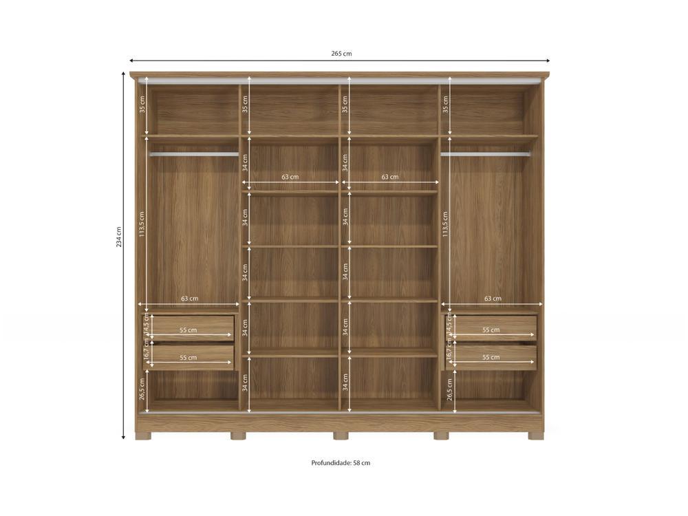 Guarda-roupa Casal Modulado com Espelho - 18
