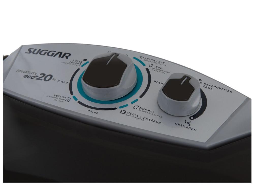 Lavadora de Roupas Suggar 20kg 6 Programas de Lavagem Prata Lavamax Eco LE2001PR - 7