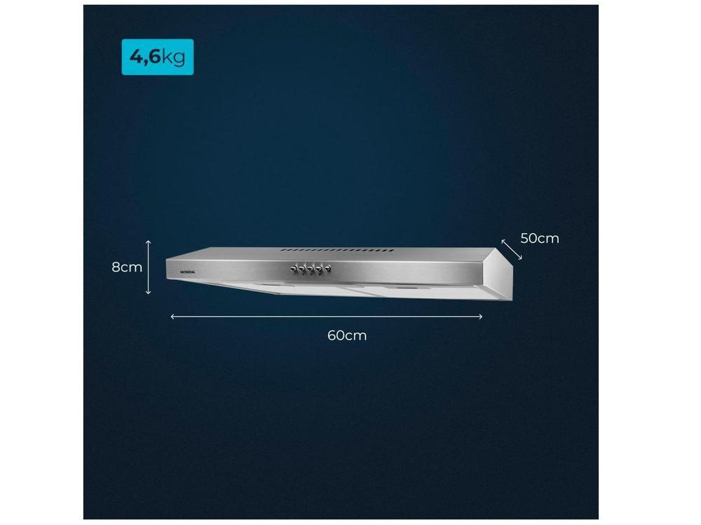 Depurador de Ar Mondial 60cm até 4 Bocas - 7