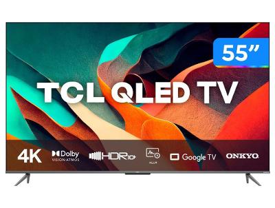 Smart TV 55” 4K UHD QLED TCL 55C635 60Hz Wi-Fi