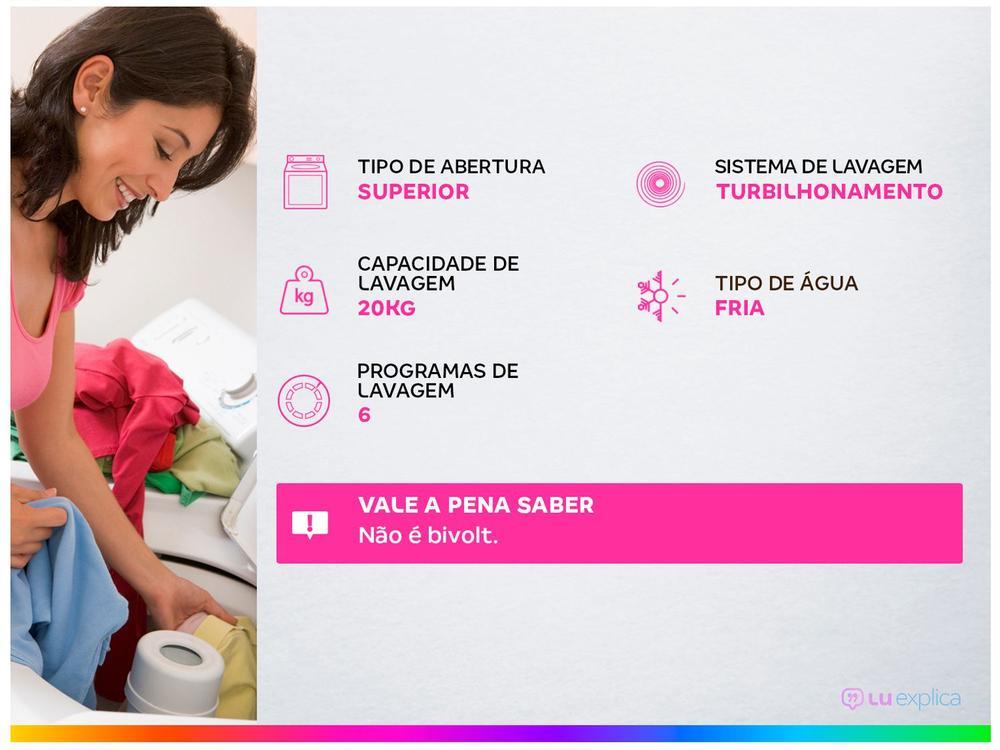 Lavadora de Roupas Suggar 20kg 6 Programas de Lavagem Branca Lavamax Eco LE2002BR - 2