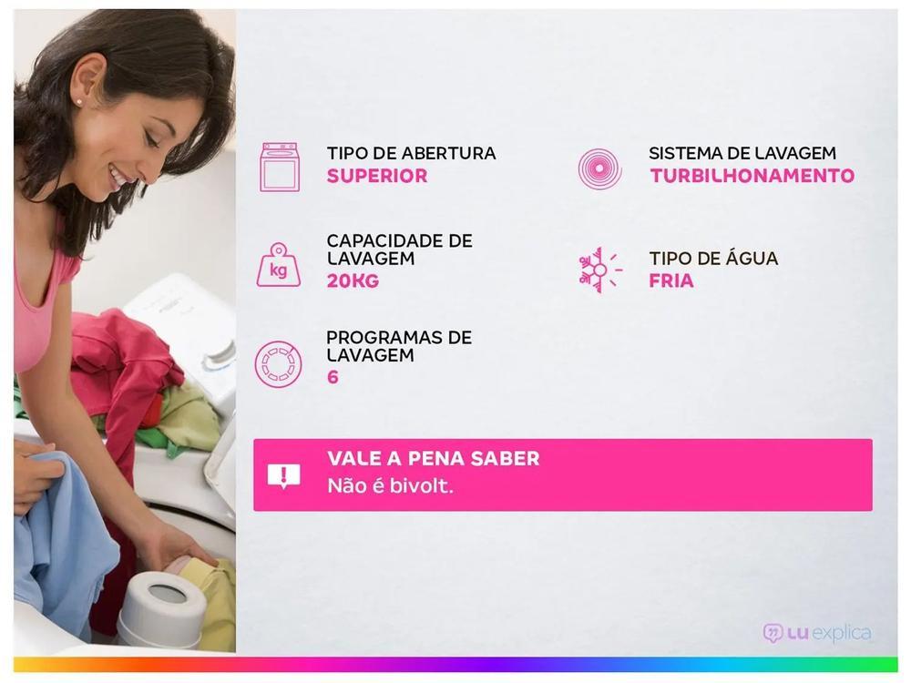 Lavadora de Roupas Suggar 20kg 6 Programas de Lavagem Branca Lavamax Eco LE2001BR - 2