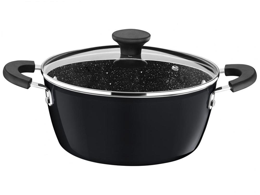 Jogo de Panelas Tramontina Revestimento Cerâmico de Alumínio Cinza 5 Peças Glenz - 5