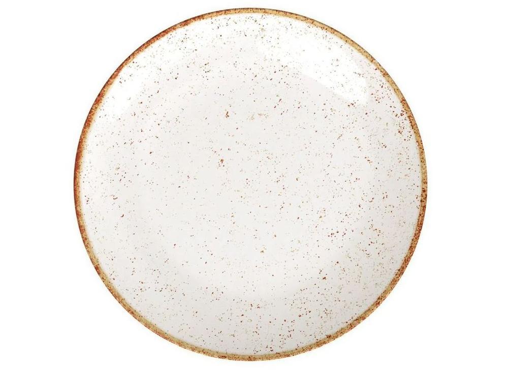 Jogo de Pratos Redondo de Porcelana Marrom - 11