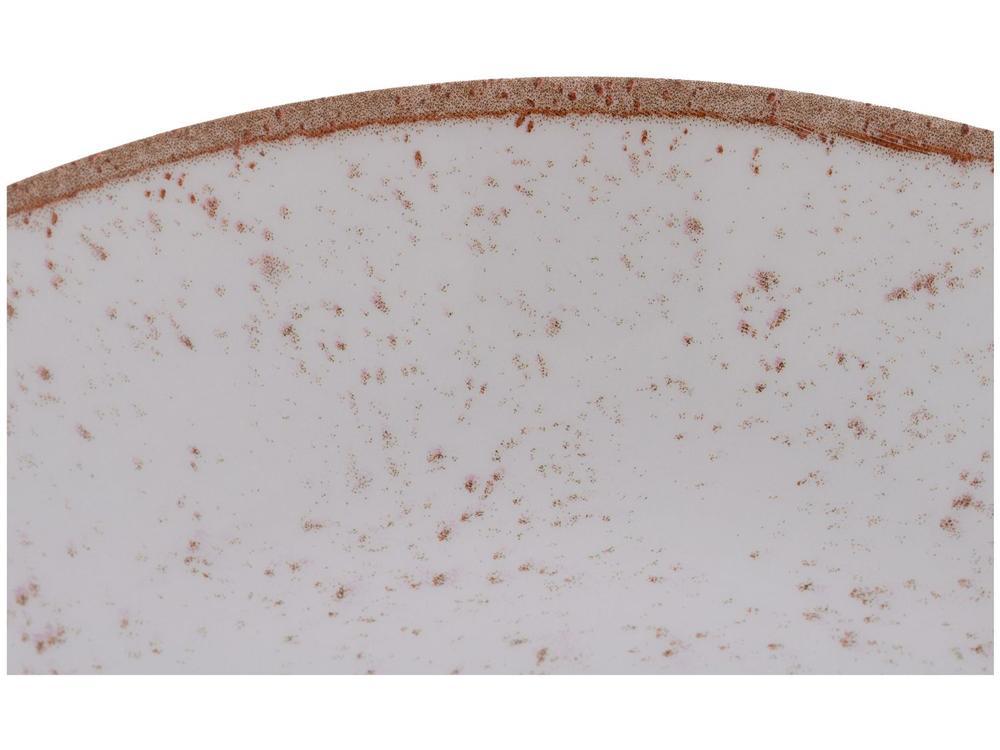 Jogo de Pratos Redondo de Porcelana Marrom - 6