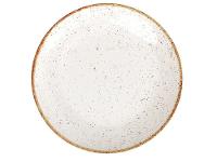 Jogo de Pratos Redondo de Porcelana Marrom - 11