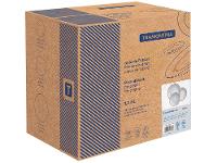 Jogo de Pratos Redondo de Porcelana Marrom - 8