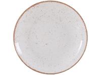 Jogo de Pratos Redondo de Porcelana Marrom