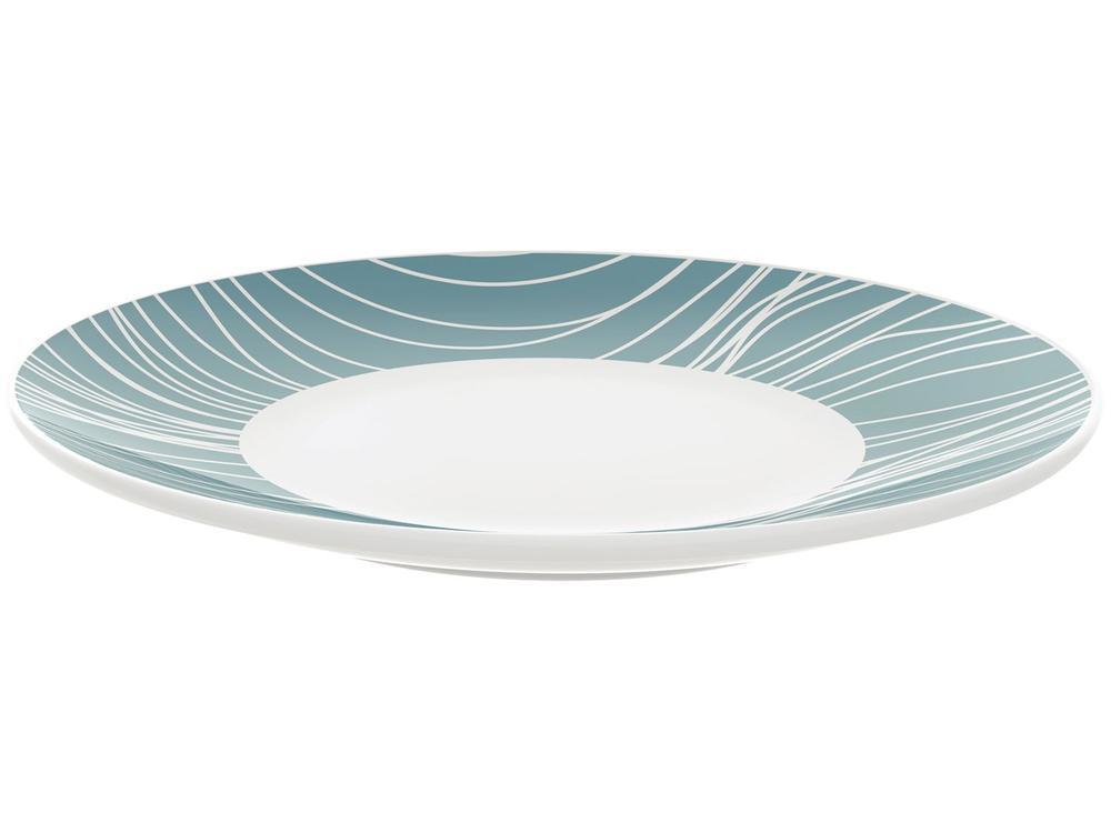 Jogo de Pratos Redondo de Porcelana Verde  - 4