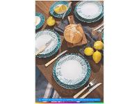 Jogo de Pratos Redondo de Porcelana Verde  - 2