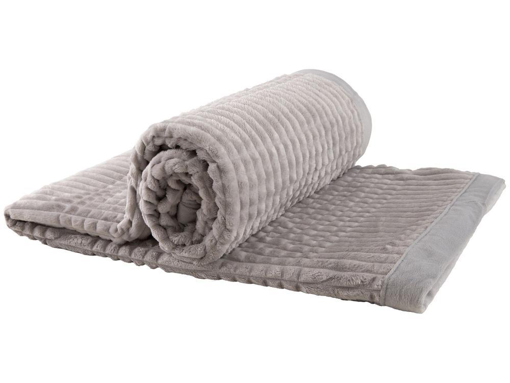 Manta Casal de Poliéster Karsten Lima Cinza - 5