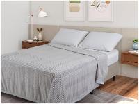 Manta Casal de Poliéster Karsten Lima Cinza