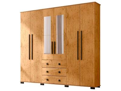 Guarda-roupa Casal com Espelho 6 Portas Araplac Malu