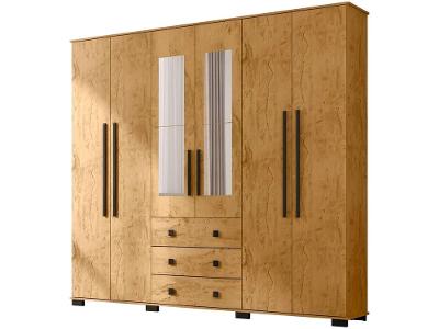 Guarda-roupa Casal com Espelho 6 Portas Araplac Malu