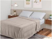 Manta Casal de Poliéster Karsten Linhares Areia