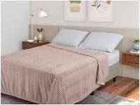 Manta Casal de Poliéster Karsten Lima Blush