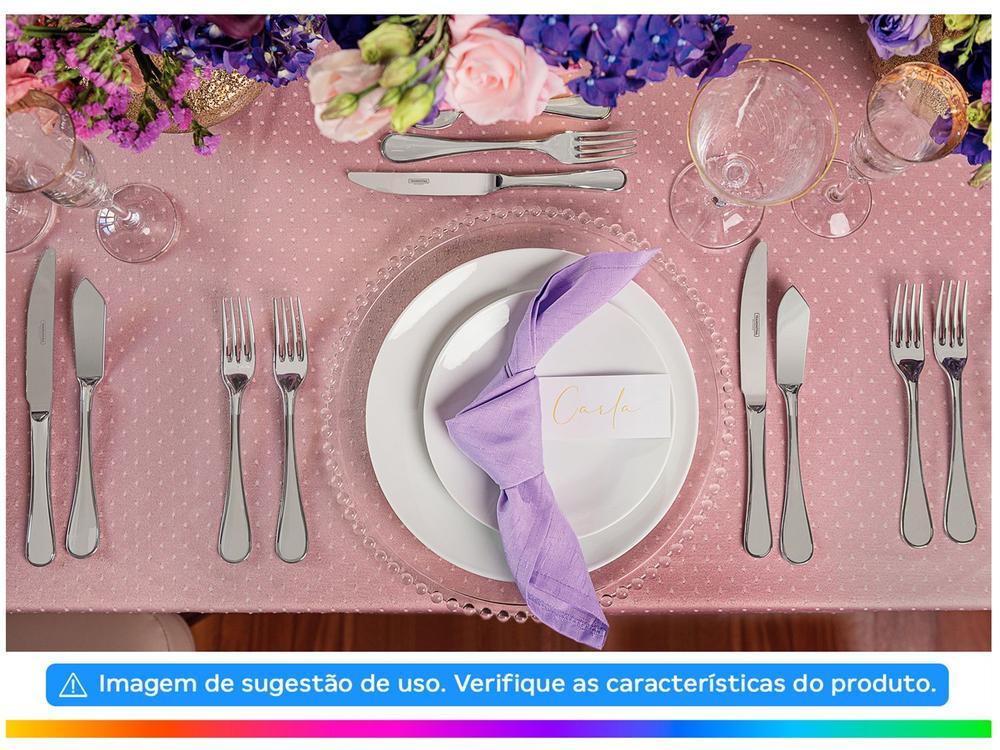 Jogo de Pratos Redondo de Porcelana Branco - 6