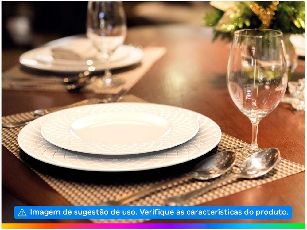 Jogo de Pratos Redondo de Porcelana Branco - 2