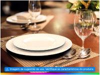 Jogo de Pratos Redondo de Porcelana Branco - 2