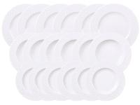 Jogo de Pratos Redondo de Porcelana Branco - 6