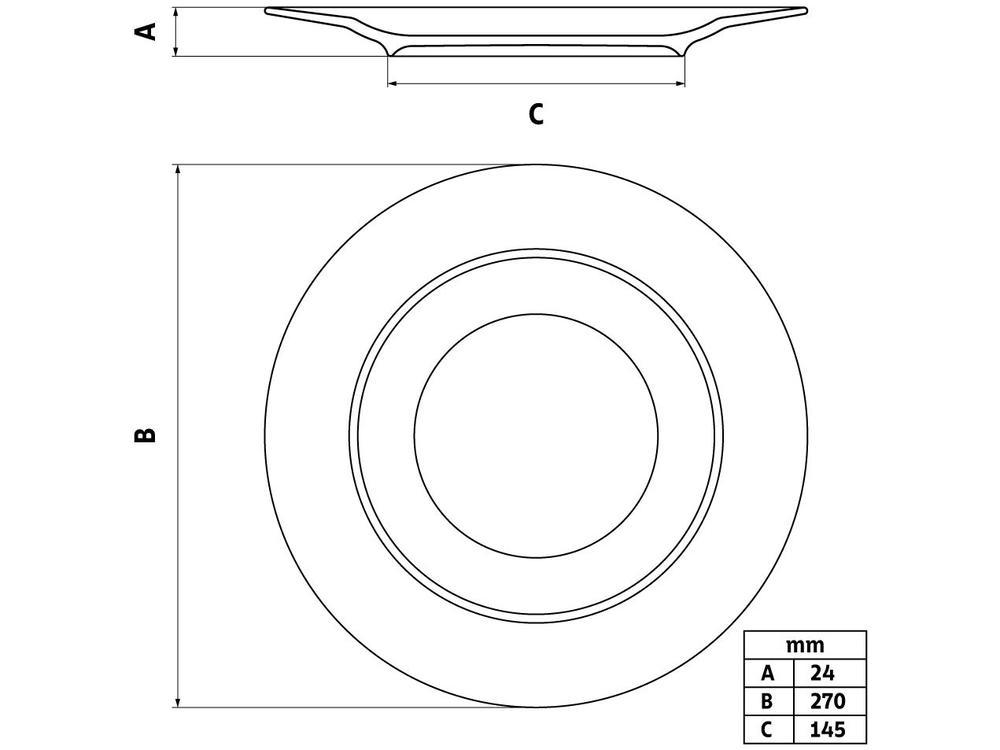 Jogo de Pratos Redondo de Porcelana Branco Raso - 6