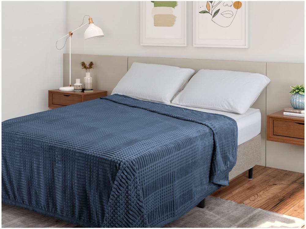 Manta Queen de Poliéster Karsten Linhares Azul Allure - 4