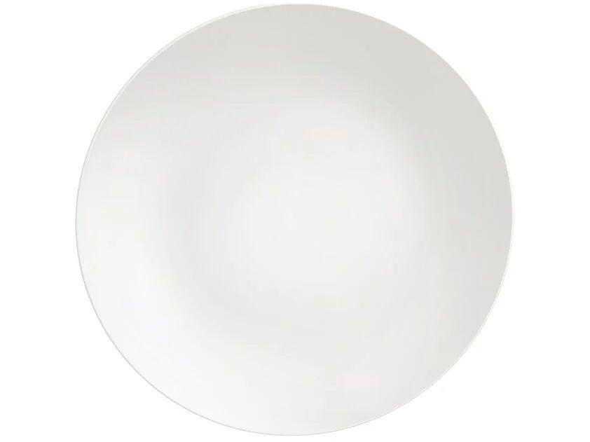 Jogo de Pratos Redondo de Porcelana Branco - 3