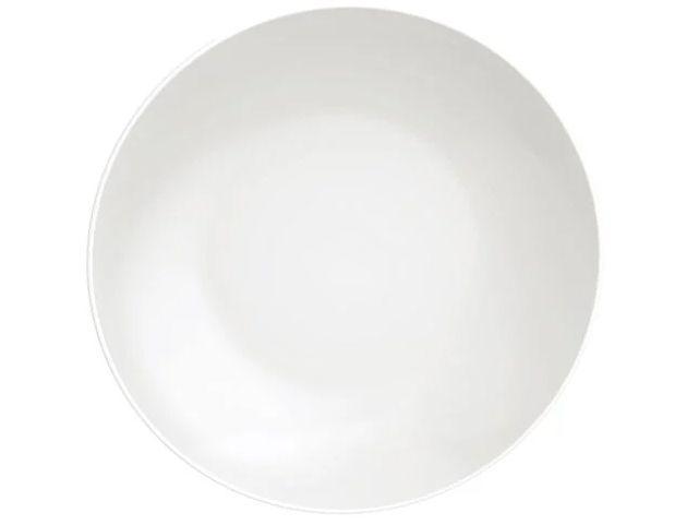 Jogo de Pratos Redondo de Porcelana Branco - 5
