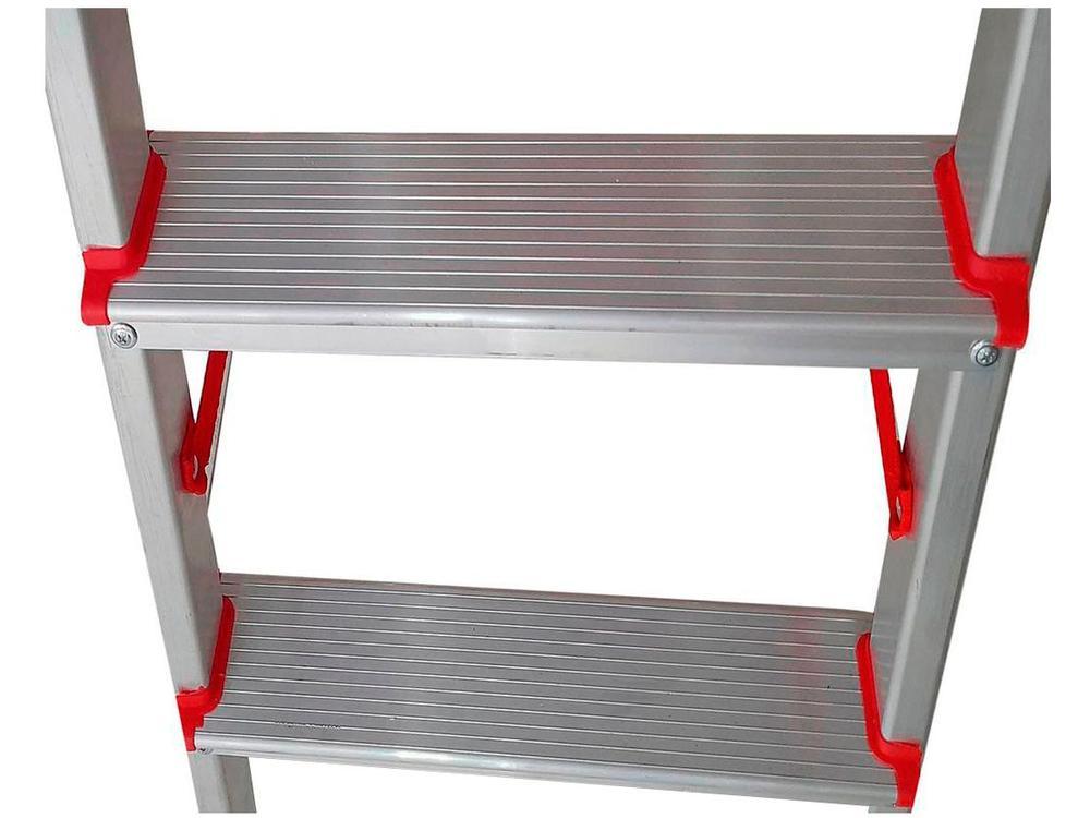 Escada de Alumínio Tesoura 3 Degraus Doméstica - 4