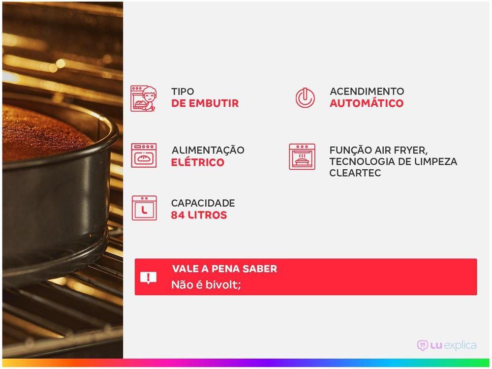 Forno Elétrico de Embutir Função Air Fryer Brastemp 84L Inox Espelhado BOF84ARBNA - 2