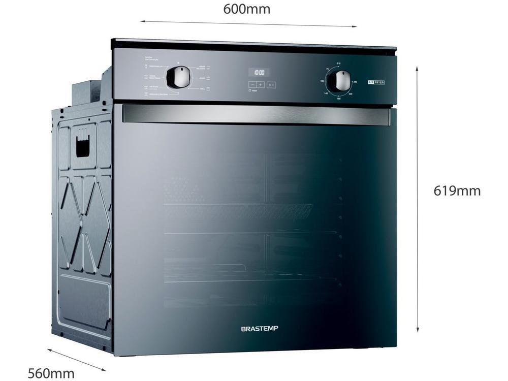 Forno Elétrico de Embutir Função Air Fryer Brastemp 84L Inox Espelhado BOF84ARBNA - 8