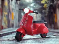 Moto Lambreta Elétrica Infantil 6V 2 Marchas - 2