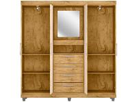 Guarda-roupa com Espelho 4 Portas 4 Gavetas Araplac Pequim - 7