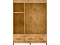 Guarda-roupa Casal com Espelho 3 Portas de Correr 3 Gavetas Araplac Cairo - 9