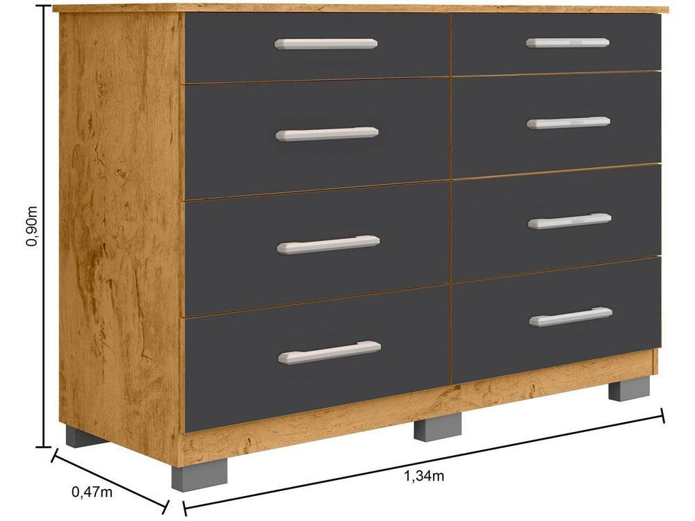 Cômoda 8 Gavetas Araplac Denver - 7