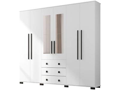 Guarda-roupa Casal com Espelho 6 Portas Araplac Malu