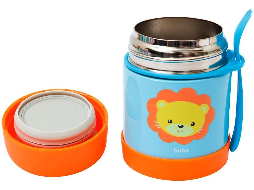 Pote Térmico Infantil Buba Animal Fun Leão 320ml com Colher - 2