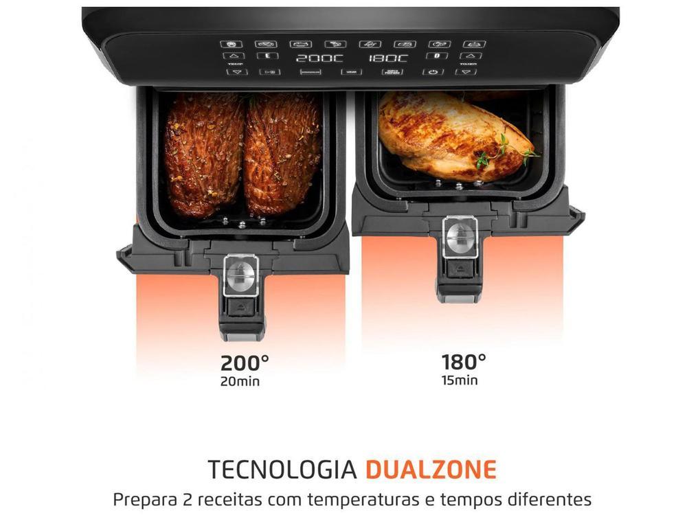 Air Fryer Mondial Dual Duplo Cesto Preta 8L com Timer AFD-01-BI - 14