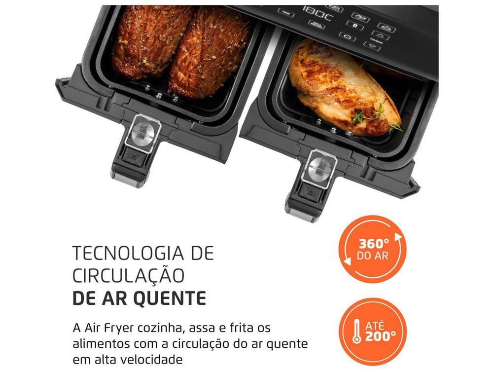 Air Fryer Mondial Dual Duplo Cesto Preta 8L com Timer AFD-01-BI - 16