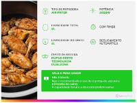 Air Fryer Mondial Dual Duplo Cesto Preta 8L com Timer AFD-01-BI - 11