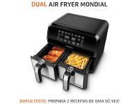 Air Fryer Mondial Dual Duplo Cesto Preta 8L com Timer AFD-01-BI - 13